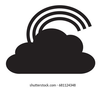 rainbow icon on white background. rainbow sign. flat style design.
