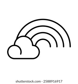 Rainbow icon Outline vector symbol sign