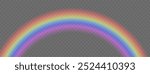 Rainbow icon, rainbow.Raindrops on transparent background. Storm with rain and white cloud isolated on transparent background.