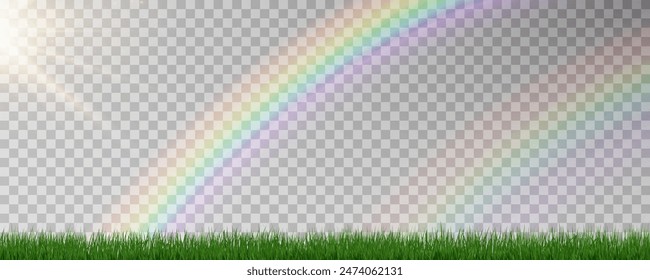Rainbow icon, rainbow.Raindrops on transparent background. Storm with rain and white cloud isolated on transparent background. Downpour, hail rainy weather. png