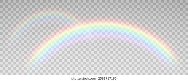 Rainbow icon, rainbow.Raindrops on transparent background. Storm with rain and white cloud isolated on transparent background. Downpour, hail rainy weather. png