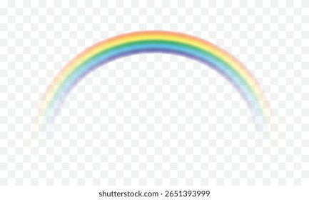 Rainbow icon, rainbow.Raindrops on transparent background. Storm with rain and white cloud isolated on transparent background. vector illustration