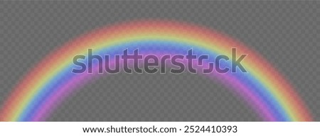 Rainbow icon, rainbow.Raindrops on transparent background. Storm with rain and white cloud isolated on transparent background.