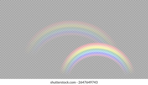 Ícone do arco-íris, arco-íris. Pingos de chuva sobre fundo transparente. Arco-íris cintilante em um fundo transparente. Chuva forte, granizo, chuva. png