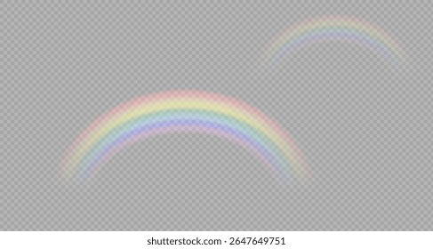 Ícone do arco-íris, arco-íris. Pingos de chuva sobre fundo transparente. Arco-íris cintilante em um fundo transparente. Chuva forte, granizo, chuva. png