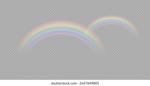 Ícone do arco-íris, arco-íris. Pingos de chuva sobre fundo transparente. Arco-íris cintilante em um fundo transparente. Chuva forte, granizo, chuva. png