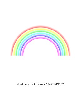 Rainbow icon realistic on white background. vector eps 10