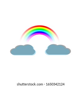 Rainbow icon realistic on white background. vector eps 10