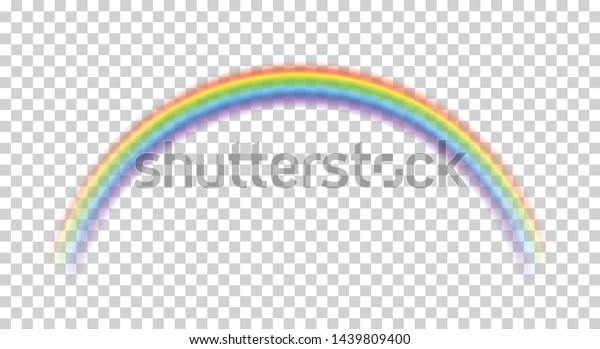 虹のアイコンのリアルさ 透明な背景に完全なアイコン ストックベクター画像 のベクター画像素材 ロイヤリティフリー