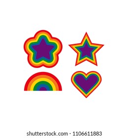 Rainbow icon set