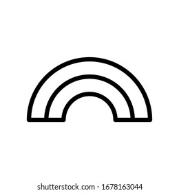 Rainbow icon set with outline style. Vector graphic illustration. Suitable for website design, logo, app, template, and Ui