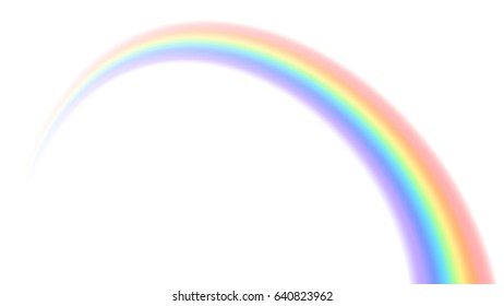 Rainbow icon. Shape arch isolated on white background. Colorful light and bright design element. Symbol of rain, sky, clear, nature. Flat simple graphic style Vector illustration