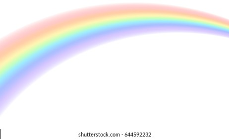 Rainbow icon. Shape arch isolated on white background. Colorful light and bright design element. Symbol of rain, sky, clear, nature. Flat simple graphic style Vector illustration