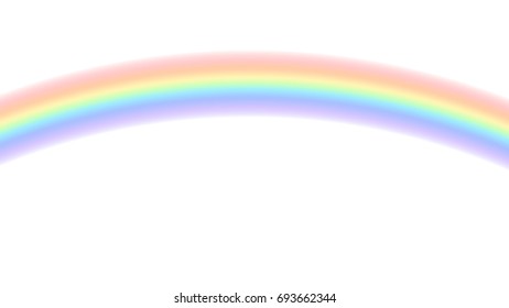 Rainbow icon. Shape arch isolated on white background. Colorful light and bright design element. Symbol of rain, sky, clear, nature. Flat simple graphic style Vector illustration