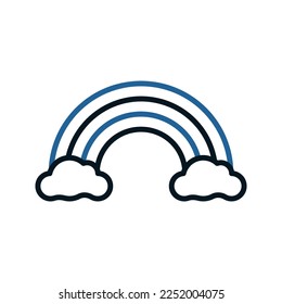 Icono arcoiris. inicio de sesión para concepto móvil y diseño web. ilustración vectorial