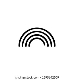 rainbow icon sign signifier vector