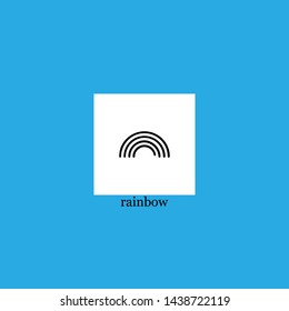 rainbow icon sign signifier vector