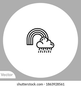 Rainbow icon sign vector,Symbol, logo illustration for web and mobile