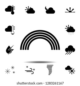 rainbow icon. Simple glyph vector of weather set for UI and UX, website or mobile application