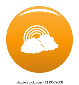 Rainbow icon. Simple illustration of rainbow vector icon for any design orange