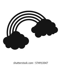 Rainbow icon. Simple illustration of rainbow vector icon for web