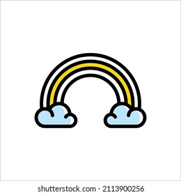 Rainbow Icon Simple Vector Illustration