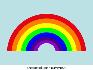 Rainbow icon. The spectrum of the arch. Internet concept. Trendy simple vector symbol for web site design or button for mobile application logo. Flat design isolated on white background. Vector