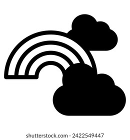 Icono arco iris primavera, para uiux, web, aplicación, infografía, etc