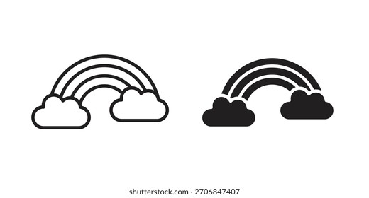 Símbolo de ícone de arco-íris para designs de logotipo, web e aplicativos.