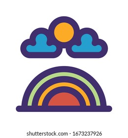 rainbow icon that comes when it rains