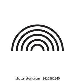 Rainbow icon in trendy flat style design. Vector graphic illustration. Suitable for website design, logo, app, and ui. EPS 10.