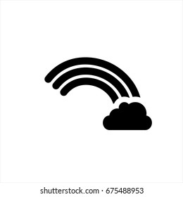 Rainbow icon in trendy flat style isolated on background. Rainbow icon page symbol for your web site design Rainbow icon logo, app, UI. Rainbow icon Vector illustration, EPS10.