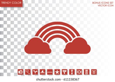 Rainbow icon vector.