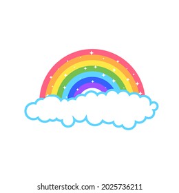 Rainbow icon vector. bow illustration sign. iris symbol or logo.
