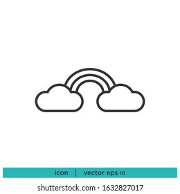 rainbow icon vector design element eps10
