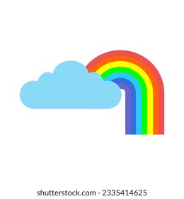Rainbow Icon Vector Design Template and Illustration