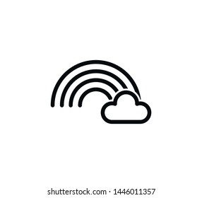 Rainbow icon vector flat illustration