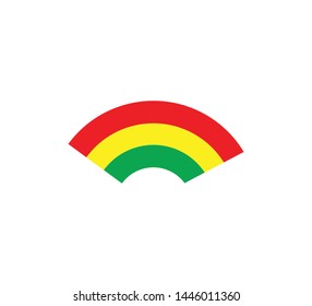 Rainbow icon vector flat illustration