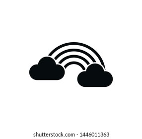 Rainbow icon vector flat illustration