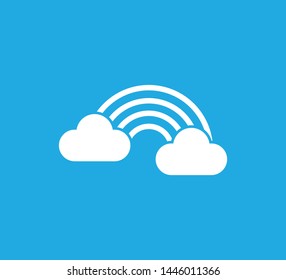 Rainbow icon vector flat illustration