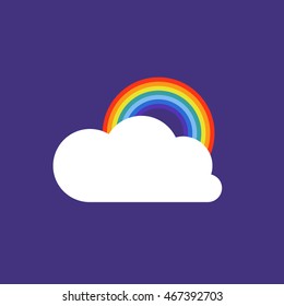 rainbow icon. vector illustration