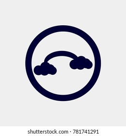 rainbow icon, Vector illustration.