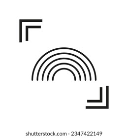 Icono arcoiris. Ilustración vectorial. EPS 10.