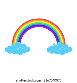 Rainbow icon vector illustration isolated on white background