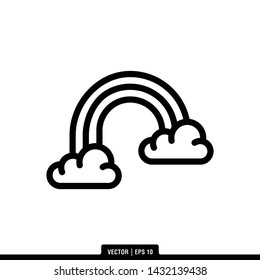   Rainbow icon vector, illustration logo template in trendy style. Suitable for many purposes.
