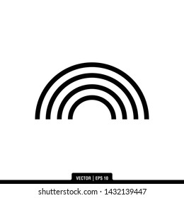  Rainbow icon vector, illustration logo template in trendy style. Suitable for many purposes.
