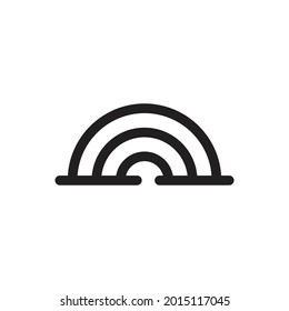 Rainbow icon vector illustration logo template for many purpose.