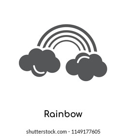 Rainbow icon vector isolated on white background for your web and mobile app design, Rainbow logo concept