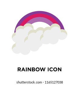 Rainbow icon vector isolated on white background, Rainbow transparent sign , nature symbols