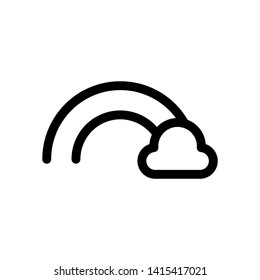 Rainbow Icon vector isolated on white background